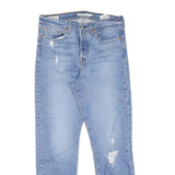 LEVI'S 501 BIG E Womens Slim Jeans Denim Light W28 L27 Distressed