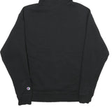 CHAMPION Mens Black Pullover Hoodie L Cotton Blend Classic Logo Hoodie