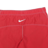 NIKE Mens Shorts Red M W36 Sports Casual Polyester Comfort Zip Pockets
