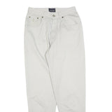 TRUSSARDI Womens Cotton Blend White Regular Straight Trousers W28 L30 Stylish