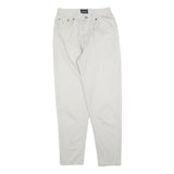 TRUSSARDI Womens Cotton Blend White Regular Straight Trousers W28 L30 Stylish