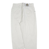 TRUSSARDI Womens Cotton Blend White Regular Straight Trousers W28 L30 Stylish
