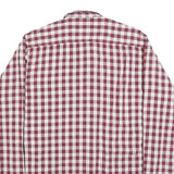 WRANGLER Mens Red & White Checked Shirt M Classic Button Down Cotton Casual
