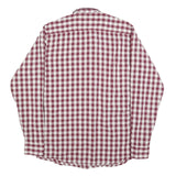 WRANGLER Mens Red & White Checked Shirt M Classic Button Down Cotton Casual
