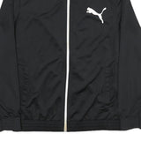 PUMA Mens Black Zip Jacket M Polyester Sport Casual Lightweight Track Top