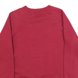 CHAMPION Mens Red Cotton Blend Crew Neck Sweatshirt M Classic Logo Casual