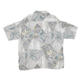 HALF MOON BAY Mens Grey & Cream Floral Rayon Shirt 2XL Summer Casual