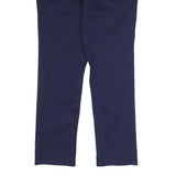 CALVIN KLEIN Womens Cotton Blend Navy Regular Fit Trousers W31 L27 Zip Casual