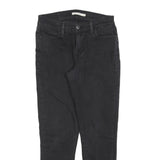 LEVI'S 710 Womens Jeans Black Slim Skinny Denim Raw W29 L24 Frayed Hem