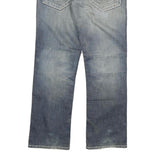 TRUE RELIGION Womens Regular Blue Denim Medium Wash W28 L28 Distressed Zip Jeans