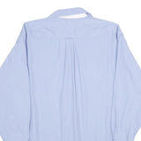 TOMMY HILFIGER Mens Blue Classic Cotton Shirt L Formal Button Long Sleeve