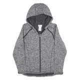 DICKIES Womens Grey Full Zip Hoodie S Heathered Sweatshirt Casual Outerwear