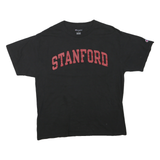 CHAMPION Womens Black Stanford Graphic T-Shirt L Short Sleeve Crew Neck Casual