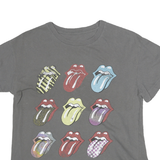 ROLLING STONES Womens Grey Multi Logo Graphic T-Shirt M Short Sleeve Crew Neck