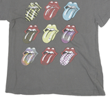 ROLLING STONES Womens Grey Multi Logo Graphic T-Shirt M Short Sleeve Crew Neck