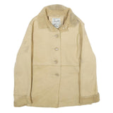 PENMAN'S Womens Beige Button Jacket S Polyester Shearling Collar Cuffs Casual