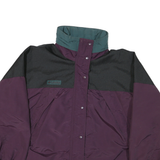COLUMBIA Womens Purple & Black Outdoor Jacket L Synthetic Woven Zip Plain