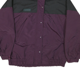 COLUMBIA Womens Purple & Black Outdoor Jacket L Synthetic Woven Zip Plain