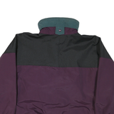 COLUMBIA Womens Purple & Black Outdoor Jacket L Synthetic Woven Zip Plain