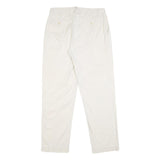 POLO RALPH LAUREN Mens Cotton White Regular Fit Straight Leg Trousers W33 L32