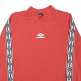 UMBRO Womens Red Long Sleeve Crew Neck Graphic T-Shirt M Sports Casual
