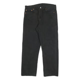 LEVI'S 590 02 Mens Jeans Black Relaxed Straight Denim W38 L30 Classic Button Fly