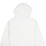 NAUTICA Mens White & Navy Stripe Pullover Hoodie L Cotton Casual Wear