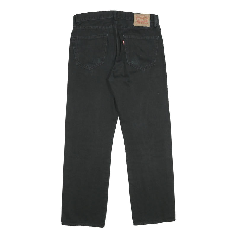 LEVI'S 751 Mens Black Regular Straight Denim Medium Wash Jeans W33 L30 Classic