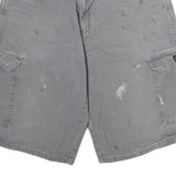 DICKIES Mens Grey Cargo Cotton Shorts L W34 Workwear Utility Pockets