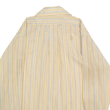 JONATHAN'S Mens Yellow & White Striped Shirt XL Classic Button-Up Long Sleeve