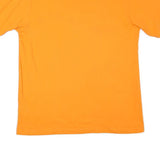 PUMA Mens Orange Cotton Blend T-Shirt M Short Sleeve Crew Neck Puma Logo