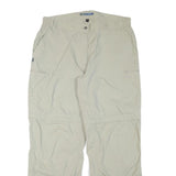 MERU Womens Polyester Blend Beige Relaxed Straight Trousers W34 L30 Outdoor