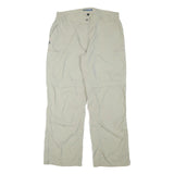 MERU Womens Polyester Blend Beige Relaxed Straight Trousers W34 L30 Outdoor