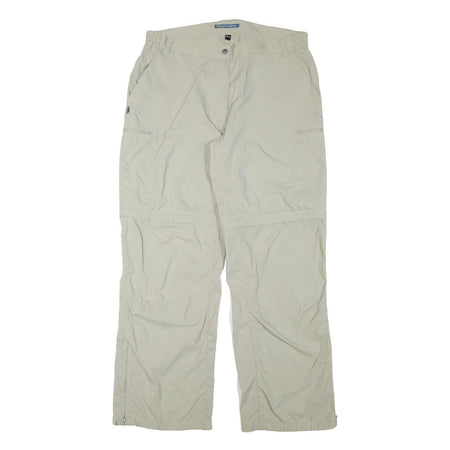 MERU Womens Polyester Blend Beige Relaxed Straight Trousers W34 L30 Outdoor