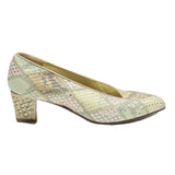 LINEA WALLY'S Womens Low Heel Leather Patchwork Kitten Courts UK 1.5 Classic