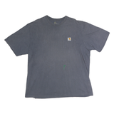 CARHARTT Mens Blue T-Shirt XL Short Sleeve Crew Neck Workwear Pocket Cotton
