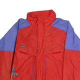 COLUMBIA Mens Red & Purple Outdoor Jacket XL Polyester Zip Plain Sport
