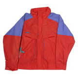 COLUMBIA Mens Red & Purple Outdoor Jacket XL Polyester Zip Plain Sport