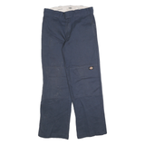 DICKIES Mens Cotton Blend Navy Loose Fit W28 L30 Workwear Trousers Zip Closure