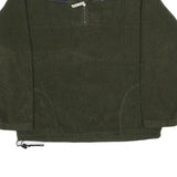 ROUNDY RIDGE Mens Green Navy Polyester Plain 1/4 Zip Pullover Jumper M Outdoor