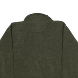 ROUNDY RIDGE Mens Green Navy Polyester Plain 1/4 Zip Pullover Jumper M Outdoor