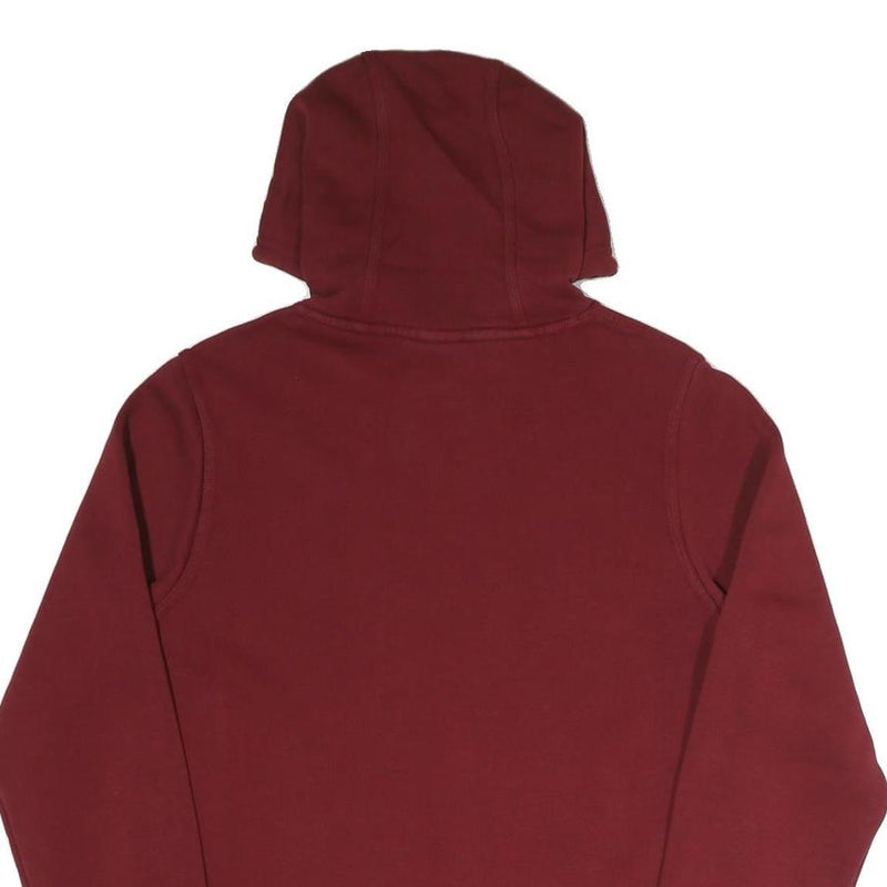 NIKE Mens Maroon Hoodie S Cotton Blend Pullover Hooded Sweatshirt