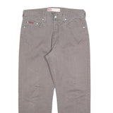 LEE COOPER Mens Cotton Blend Grey Relaxed Straight Trousers W34 L27 Zip Closure