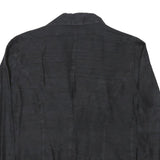 LUXURY Womens Black Rayon Tailored Jacket S Button Closure Plain Elegant