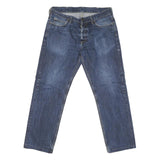 CARHARTT Mens Jeans Blue Regular Straight Denim W32 L29 Button Cotton Blend