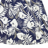 IVORY Womens Blue White Floral Midi Cotton Blend A-Line Skirt M Summer Beachwear
