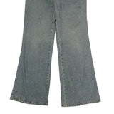 HAOSSHINU Mens Regular Fit Flared Denim Light Blue Cotton Jeans W26 L27 Stylish