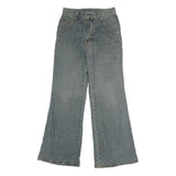 HAOSSHINU Mens Regular Fit Flared Denim Light Blue Cotton Jeans W26 L27 Stylish