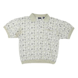 SAFE HARBOR Mens Beige & Cream Short Sleeve Printed Polo Shirt 2XL Casual