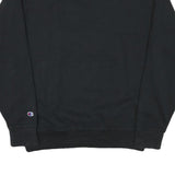 CHAMPION Mens Black Cotton Blend Crew Neck M Sweatshirt Classic Logo Pullover